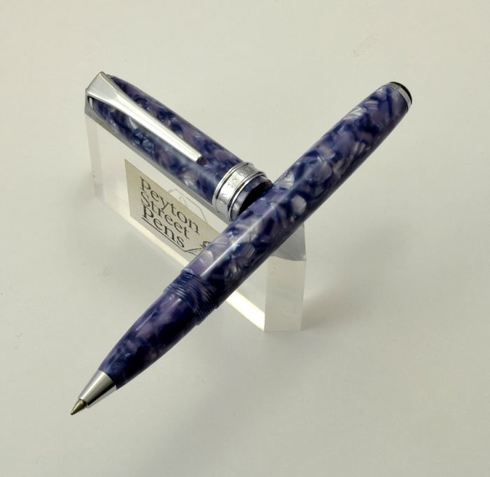 Levenger True Writer Rollerball Pen Lavender Marble (Mint in Box